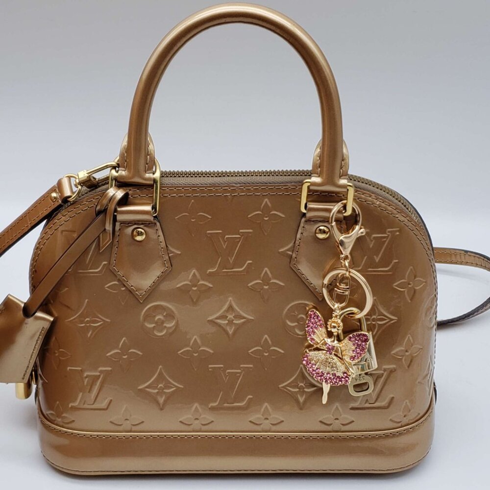Louis Vuitton Gold Padlock 🔑 Authentic LV Unbranded Fairy Keychain Bag Charm